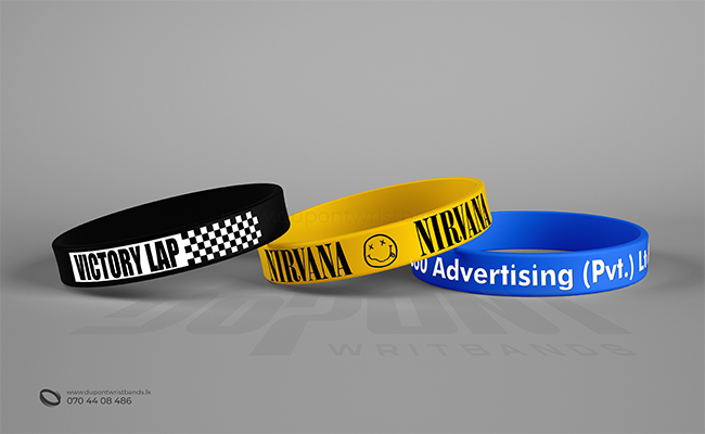 custom debossed silicone wristband designs for promotional events